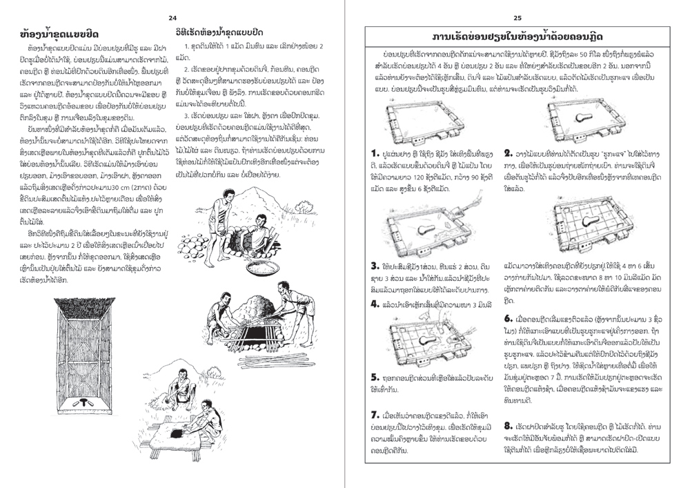 sample pages from Sanitation and Toilets, published in Laos by Big Brother Mouse
