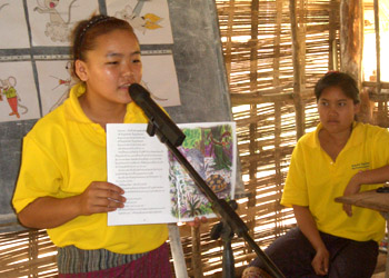 A book party at a Lao high school