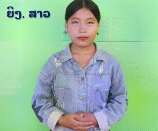 How to say this lesson's Lao words in sign language